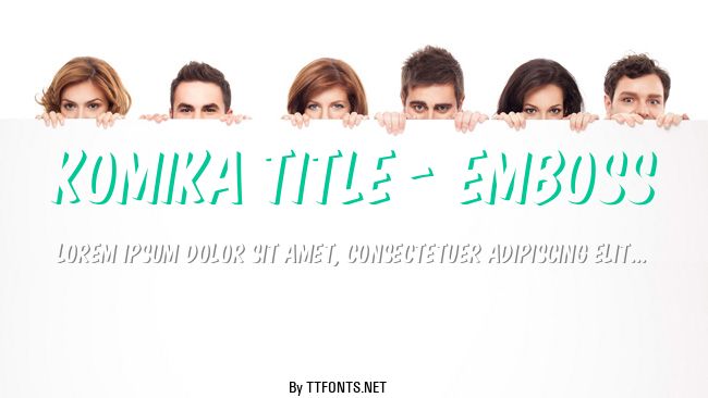 Komika Title - Emboss example